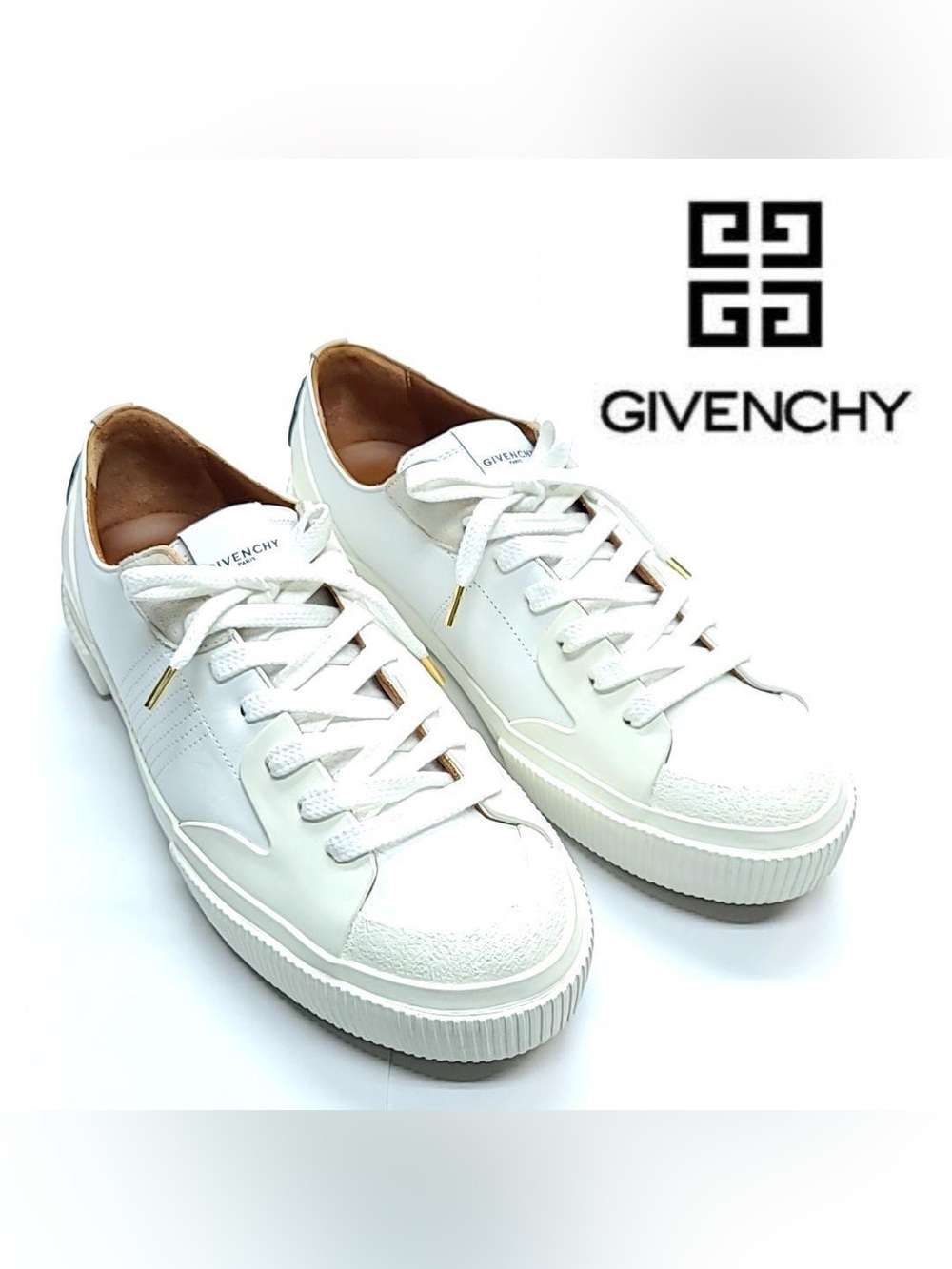 Givenchy Men’s White Leather Low-Top Sneakers